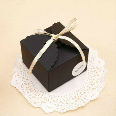 お買い得 LSXの黒い紙箱の誕生日の結婚式の好意のBomboniereのケーキの蝋燭のギフト用の箱 オンライン