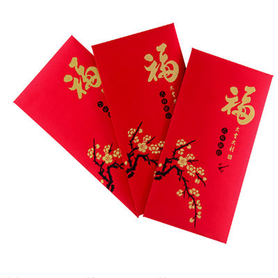 お買い得 150gsm中国語のために新年アンバオの赤い封筒のレッド・カードの熱い押すこと オンライン