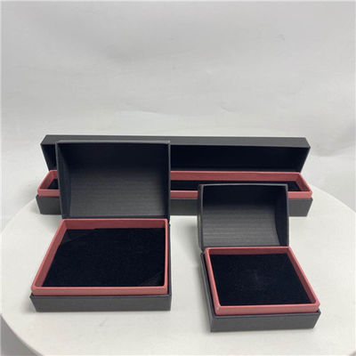 お買い得 宝石類の貯蔵のための黒いペーパー正方形のクラムシェルの宝石類の紙箱 オンライン